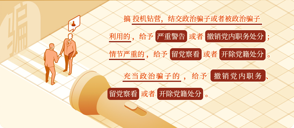 【党纪学习教育 · 每日一课】第15期：对结交、充当政治骗子的处分规定有哪些？.png